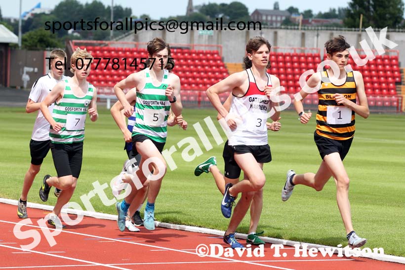 3000 metres Northumberland, Durham and Northumberland Schools, Saturday, June 19th, Gateshead Stadium. Photo: David T. Hewitson/Sports for All Pics